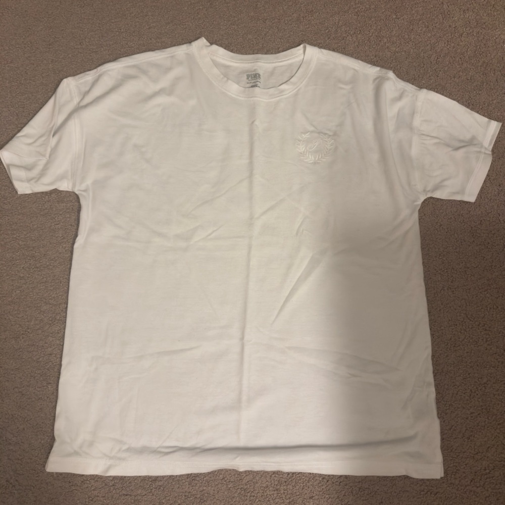 White PINK Oversized Sleep Tee
